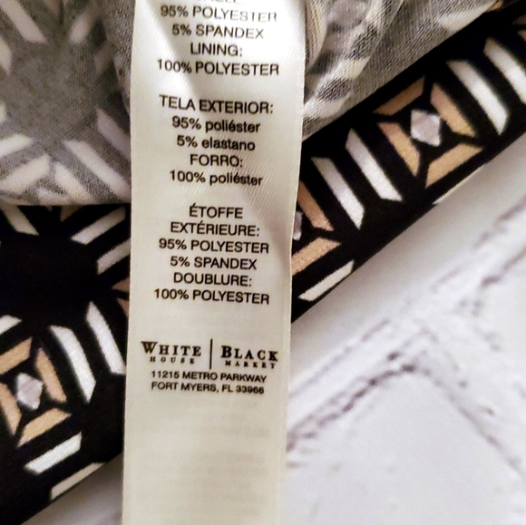 White House Black Market Black Gold sleeveless v neck blouse S - Picture 6 of 6